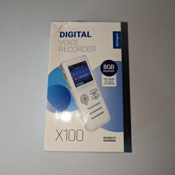 DICTOPRO Digital Voice Activated Recorder X100 Portable Mini Dictaphone 8GB - Picture 1 of 3